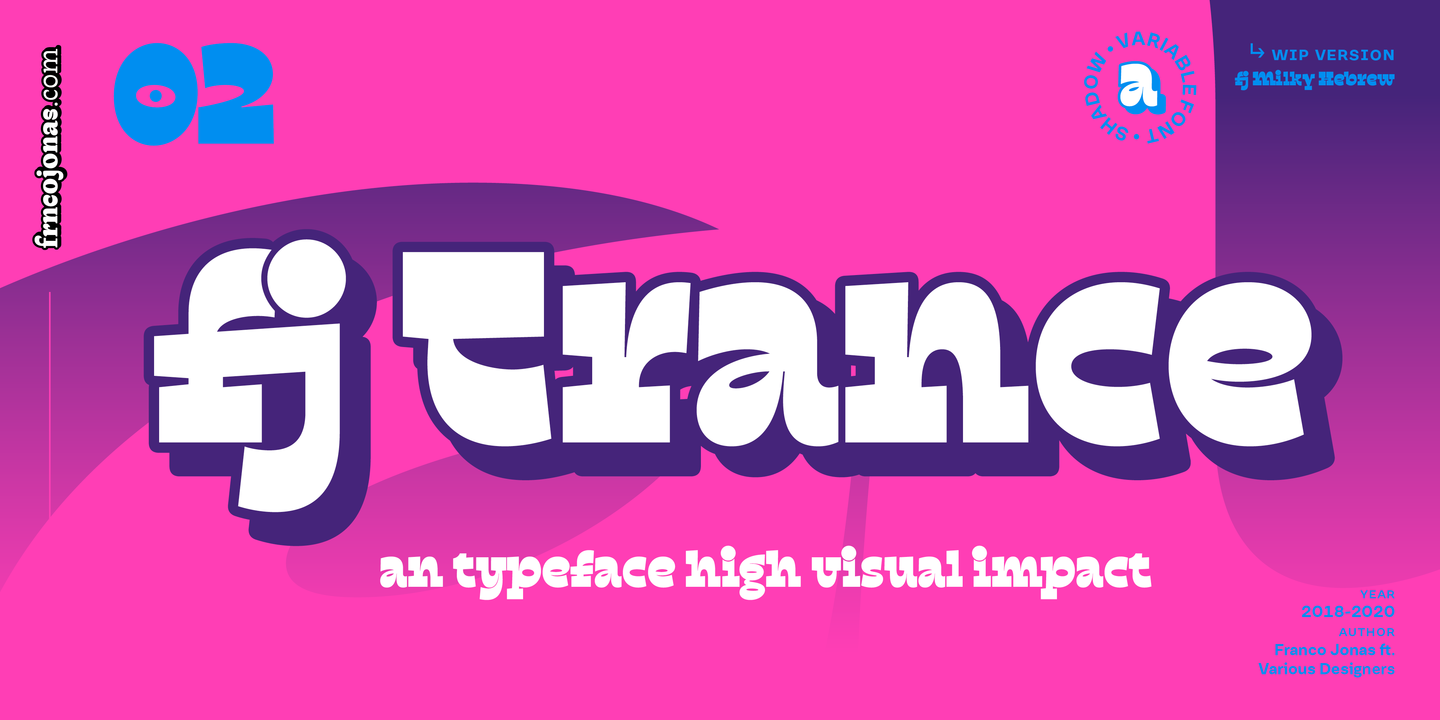 Пример шрифта fj Trance